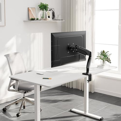 Redragon GMK914 Single Monitor Mount Stand - Gas Spring Adjustable Arms with VESA 75/100mm, 13-32 Inch Screen Compatibility, C Clamp & Grommet Base, Cable Management, 17.6lbs Load Capacity - size: Up to 32" Screens