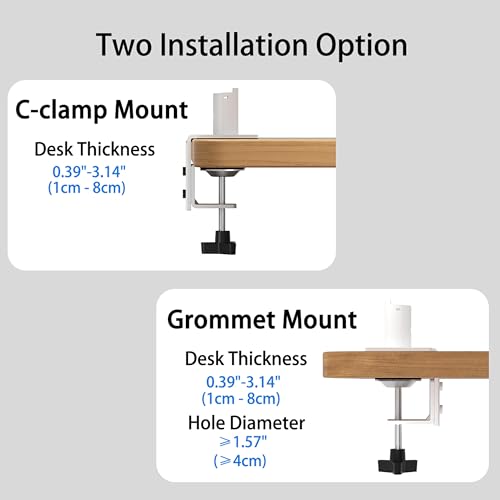 THEARK Single Monitor Desk Mount 17"-32" Screens - Adjustable Mechanical Monitor Arm Computer Monitor Stand up to 19.8 lbs,VESA Arm Desk Mount with C-Clamp and Grommet Base,VESA 75x75/100x100mm,Silver - color: Silver