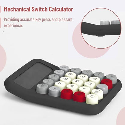 Mr. Pen- Mechanical Switch Calculator, 12 Digit Large LCD Display | Slate Grey with Big Buttons, Mechanical Switch Calculator for Home, School, Office - color: Slate Grey
