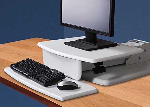 Kantek Desktop Sit to Stand Workstation, White (STS810W) - color: White, style: Desktop Workstation