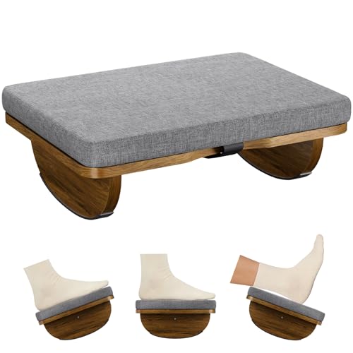 Wooden Under Desk Foot Rest with Detachable Cushion - size: Single Layer-With Cushion