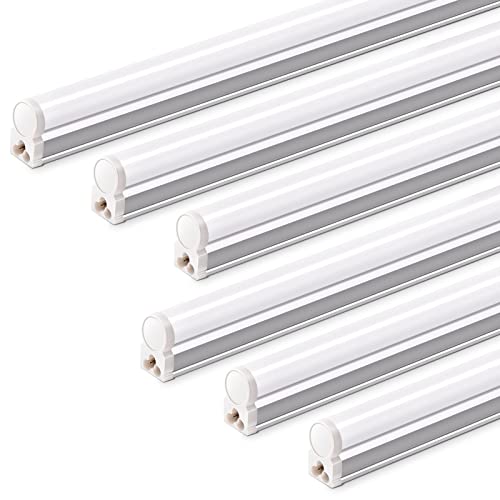 Barrina T5 3FT LED Shop Light, 1900lm, 5000K Daylight White, 16W, 6 Packs | Utility Light Fixture, Commercial Bay Light for Workshop Garage, Corded Electric with ON/Off Switch - color: 5000k Daylight White, size: 3 Feet