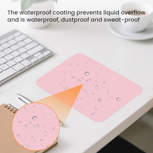Small Mouse Pad 6 x 8 Inch, Horizontal and Vertical Flexible use. Great for Traveling, Wireless laptops, Keyboard Trays, Offices, etc. (Pink) - color: pink