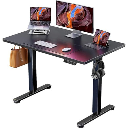 ErGear Height Adjustable Electric Standing Desk, 40 x 24 Inches Sit Stand up Desk, Memory Computer Home Office Desk, Black - color: Black, size: 40 X 24 Inches