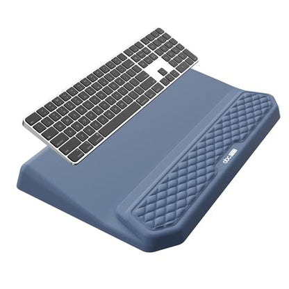 2-in-1 Ergonomic Keyboard Stand with Wrist Rest, Blue - color: Blue