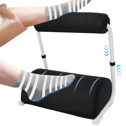 Adjustable Foot Rest Under Desk Footrest Wide Leg Rest 3 Height Positions with Detachable Foam Cushion for Desk Office Gaming Chairs - size: Hemi-cylinder
