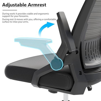 OS MOTOR Ergonomic High-Back Mesh Office Chair with Lumbar Support