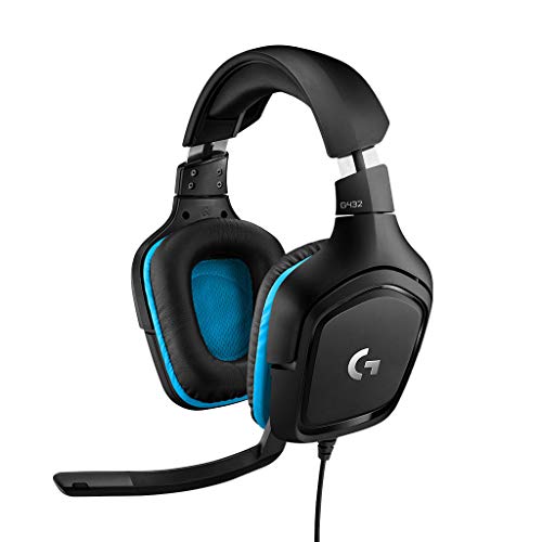 Logitech G432 Wired Gaming Headset - Black | DTS Headphone:X 2.0, 50 mm audio drivers, USB and 3.5 mm jack, Flip-to-Mute mic, PC compatible
