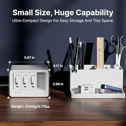 Gitryin 11-in-1 Desktop Charging Station, 120W USB Retractable GaN Charger - size: With 3 Type-C Chargers