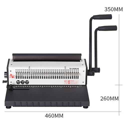 1500B34R Binding Machine Iron Ring A4 Paper Binder Tool Punch 15 Sheets/Bind 130 Sheets Multifunctional Binder Puncher for Home & Office