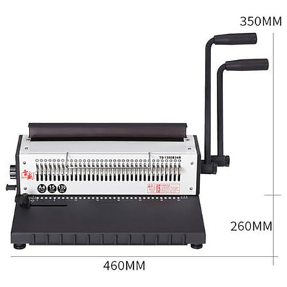 1500B34R Binding Machine Iron Ring A4 Paper Binder Tool Punch 15 Sheets/Bind 130 Sheets Multifunctional Binder Puncher for Home & Office
