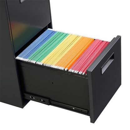 Alera PA54-2820CH Two-Drawer Metal Pedestal File 16w x 19-1/2d x 28-1/2h Charcoal, Charcoal