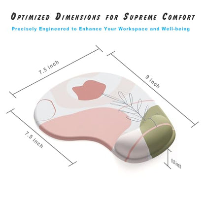 Office Mousepad with Gel Wrist Support - Ergonomic Gaming Desktop Mouse Pad Wrist Rest - Design Gamepad Mat Rubber Base for Laptop Computer -Silicone Non-Slip Special-Textured Surface (15EaethyA) - color: 15EaethyA