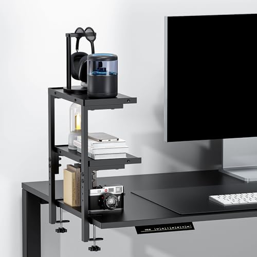2-Tier Desk Shelf - color: Black