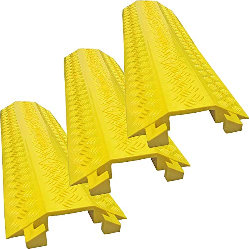 Electriduct Drop Trak Cable & Hose Protector Cord Cover - Medium - Yellow - 3 Pack - color: Yellow, size: M (Medium) - 3 Pack