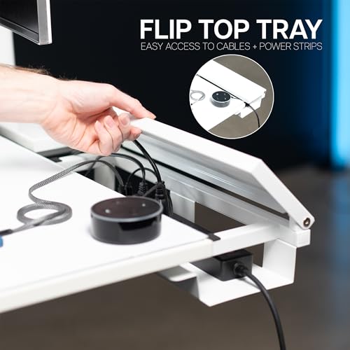 VIVO White 60 x 30 in Standing Desk, DESK-KIT-1G6-P3W - color: White Top / Gray Frame, size: 60 x 30