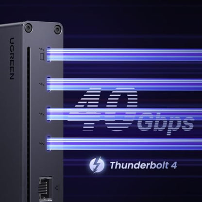 UGREEN 8-in-1 Thunderbolt 4 Docking Station, Dual 4K@60Hz, 3xTBT4, 40Gbps