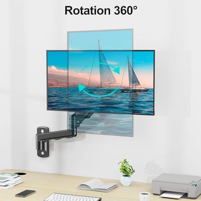 Monitor Wall Mount Fits up to 32" Computer Screens Max 19.8lbs - style: Wall Mount Black
