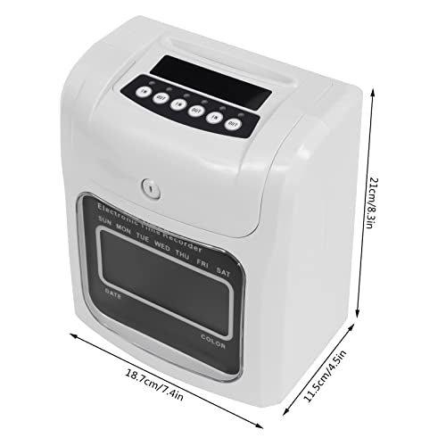 Calculating Time Clock Small Business Punch Pak Check in and Out Machine with 50 Time Cards Electronic Time Recorder for Companies, Units