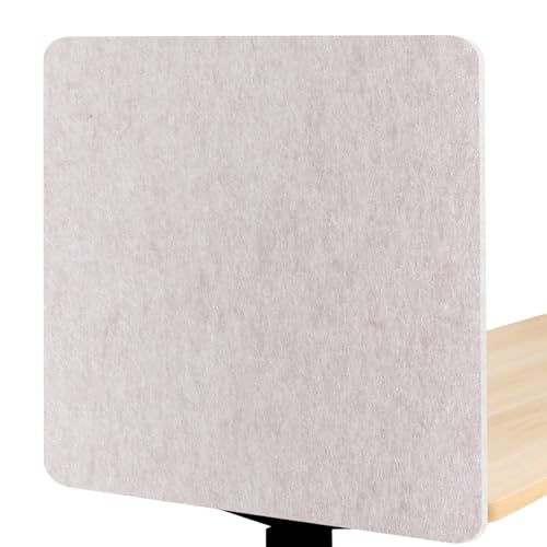 Desk Divider, Clamp On Felt Desk Privacy Panels, Acoustic Sound Absorbing Desk Partition for Office Desk, Reduce Distractions, Oatmeal, 1 Pack, 24 x 24 in | Clamp-On Installation, Felt Privacy Panels, Helps Reduce Visual Distractions, Suitable for Offices