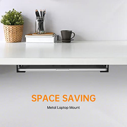 3 PCS Under Desk Laptop Mount with Anti-Scratch Felt Board Under Desk Laptop Holder Tray Durable Under Desk Shelf for Laptop Thick up to 1.15” - size: 3pcs-1 Pack