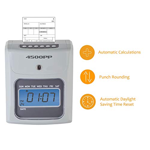 Nile Products - 4500PP Electronic Calculating Time Clock - style: Small Business Punch Pack