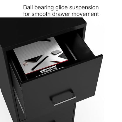 STAPLES Vertical File Cabinet for Letter/Legal Files, 3-Drawer, Letter/Legal Compatible, Locking, Black - style: 2 Pack