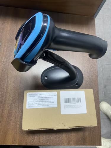 Barcode Scanner Onewscan Wireless 1D Laser Bar Code Scanners with Stand 2.4G Wireless & USB Wired Connection Plug and Play Handheld Bar Code Reader - color: 652wl