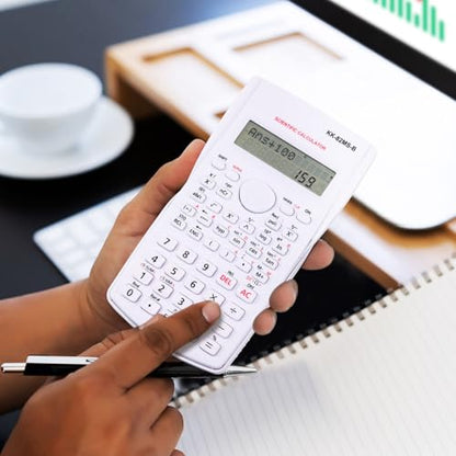 16 Pcs Scientific Calculators 2 Line Engineering Scientific Calculator Bulk Function Math Large Display Multi-Function Ideal for College Office Business Finance, Pink, Blue, Green, White