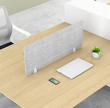 Acoustic Desk Divider Desk Partition with 2 Clips Desk Privacy Panel Visual Distractions Reducing Table Divider for Student Call Centers Offices Classrooms Library, 20" x 16", Beige - color: Beige, size: 20" x 16"