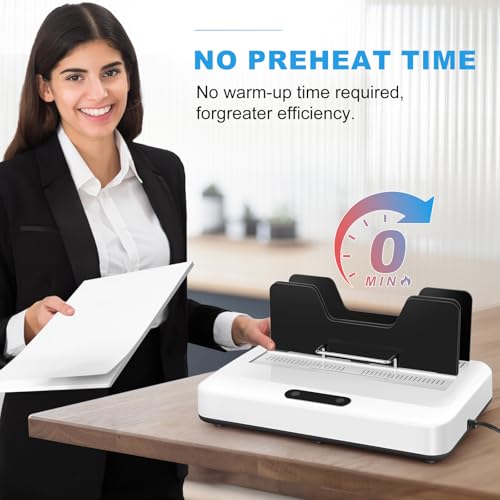 Thermal Binding Machine, 500 Sheets Capacity, No Preheat Time, Digital Touch Panel with Air Cooling, Electric Binder for A4/A5/Letter Size Business Documents, Office and Home Projects