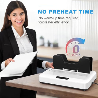 Thermal Binding Machine, 500 Sheets Capacity, No Preheat Time, Digital Touch Panel with Air Cooling, Electric Binder for A4/A5/Letter Size Business Documents, Office and Home Projects