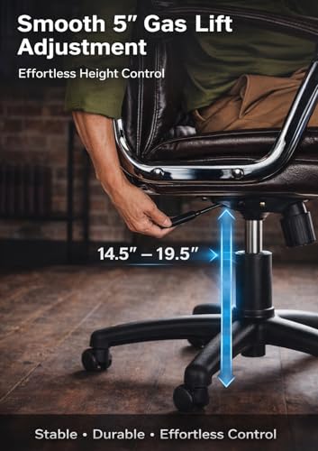 28" Heavy Duty Office Chair Base Replacement, Universal Swivel Chair Base with Gas Lift Cylinder & 60mm Casters, 350 lb Load Capacity for Office & Gaming Chairs
