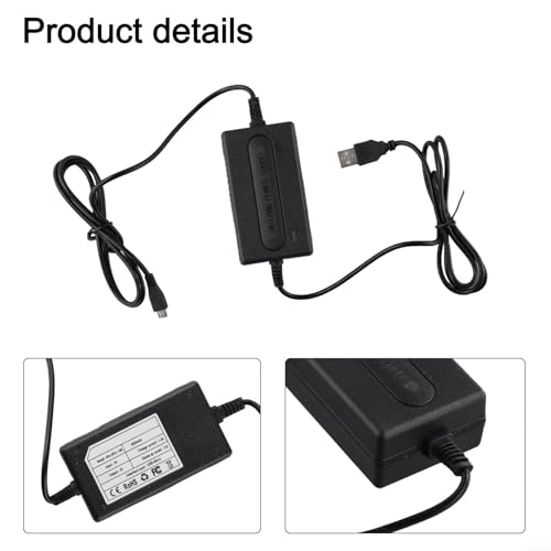 5V2A UPS Uninterruptible Power Supply 3200mAh Compact for battery Backup with Smart Detect for Security Camera Modem Lighting System for surge Protector Black