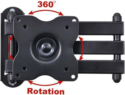 VideoSecu ML12B TV Wall Mount Articulating Arm Monitor Bracket for Most 19"-32", Some up to 47" LCD LED Plasma Flat Panel Screen TV with VESA 100/75mm M79