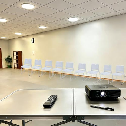 Stackable Chairs Set of 4 for Break Waiting Room Conference Church, White - color: White, size: 4 pack