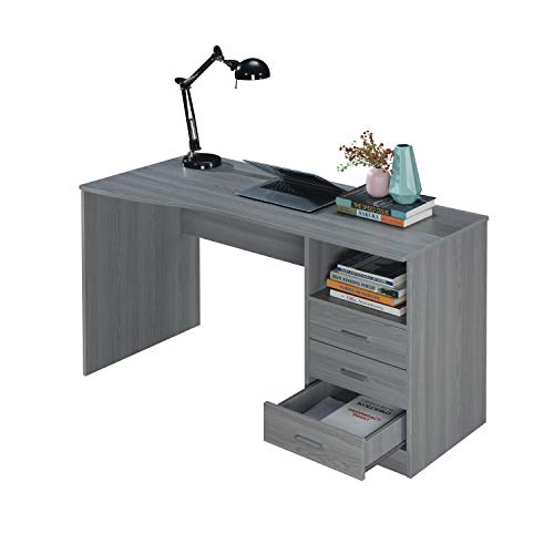 Techni Mobili 51 Inch Classic Computer Desk w/Drawers & Storage, Grey - color: Light Grey