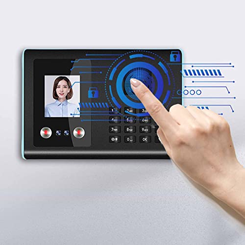Time Clocks for Employees Small Business with Face Recognition, Finger Scan, Password in One, Biometric Fingerprint Time Attendance Machine, Offline Intelligent Terminal Clock Machine,110V - color: 110V