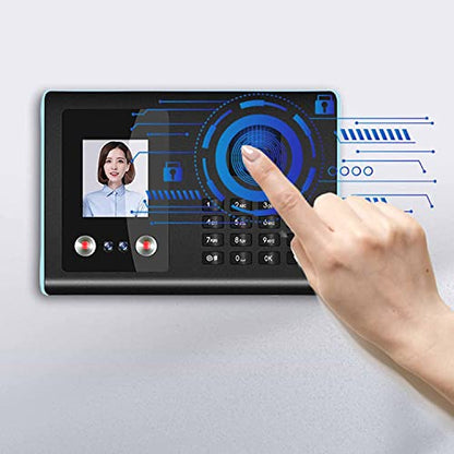 Time Clocks for Employees Small Business with Face Recognition, Finger Scan, Password in One, Biometric Fingerprint Time Attendance Machine, Offline Intelligent Terminal Clock Machine,110V - color: 110V