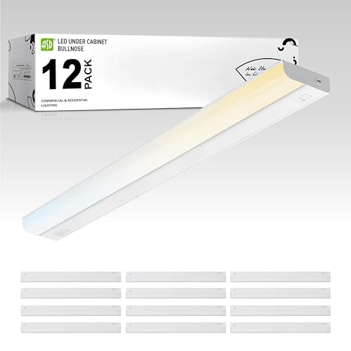 ASD LED Under Cabinet Lighting Hardwired, 32 Inch 16W 2700K-5000K Selectable, 1436LM, CRI90+, Direct Wire Linkable Under Counter Lights for Kitchen, Dimmable Under Cabinet Lights, White, UL, 12 Pack - color: 32 Inch White, size: 12 Pack
