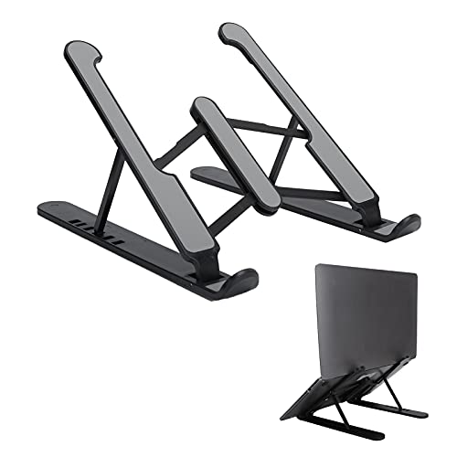 Sorandy Laptop Stands, Foldable Riser, Ergonomic Ventilated Cooling Computer Notebook Stand, Ideal for Heightening Frame (Black)