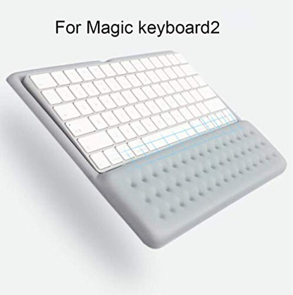 2 in 1 Keyboard Wrist Rest Pad Wrist Support Keyboard Mat Wrist Rest Mouse Pad for Apple Magic Keyboard 2 (Gray)