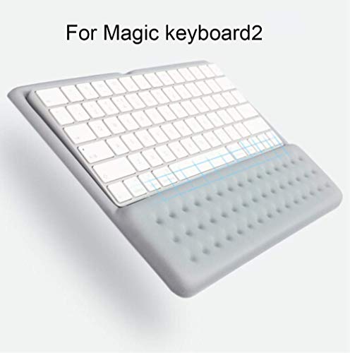 2 in 1 Keyboard Wrist Rest Pad Wrist Support Keyboard Mat Wrist Rest Mouse Pad for Apple Magic Keyboard 2 (Gray)