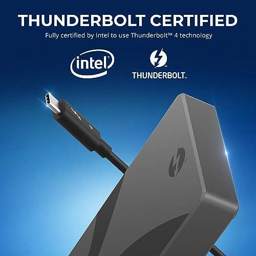 SABRENT Thunderbolt 4 Hub, 60W Charging, 3X TB4 + USB-A (HB-TBT4) | Dual 4K@60Hz or 8K@60Hz; certified TB4 cable; USB-C dock; macOS & Windows - style: Thunderbolt 4 Hub – 60W Charging