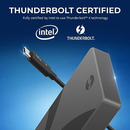 SABRENT Thunderbolt 4 Hub, 60W Charging, 3X TB4 + USB-A (HB-TBT4) | Dual 4K@60Hz or 8K@60Hz; certified TB4 cable; USB-C dock; macOS & Windows - style: Thunderbolt 4 Hub – 60W Charging
