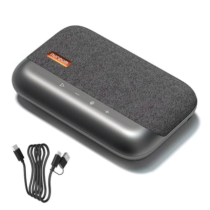 NUROUM A05U USB Conference Speaker and Microphone, Wired Speakerphone, 360° Noise Cancelling Voice Pickup, Stability, Lightweight, for Home Office/PC/Laptop/Destop/Group Meetings