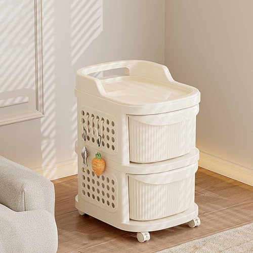 4 Drawers Storage Cart, Narrow Plastic Dresser, Rolling Organizer Cart for Office Classroom Bedroom Bathroom Art Craft Supplies, Mobile Slim Utility Cart on Wheels - size: 2 layers