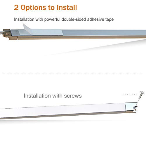 Premium LED Light Strips Kit: 6 x 12 Linkable Bars + Rocker Switch for Warm White Ambient Lighting in Cabinets, Closets, Shelf, Display Case, Showcase Lighting, 3000K Warm White | Ultra Slim Shelf Lighting for Kitchen Cupboard Showcase Display Case Counte