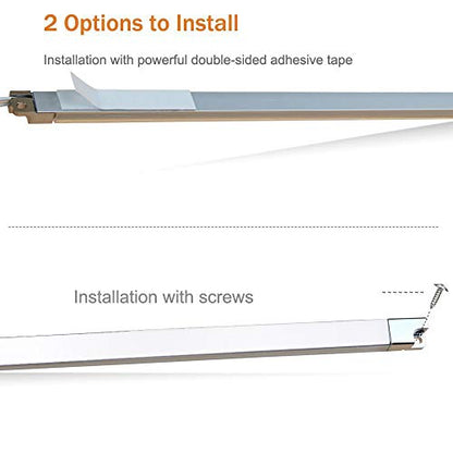 Premium LED Light Strips Kit: 6 x 12 Linkable Bars + Rocker Switch for Warm White Ambient Lighting in Cabinets, Closets, Shelf, Display Case, Showcase Lighting, 3000K Warm White | Ultra Slim Shelf Lighting for Kitchen Cupboard Showcase Display Case Counte