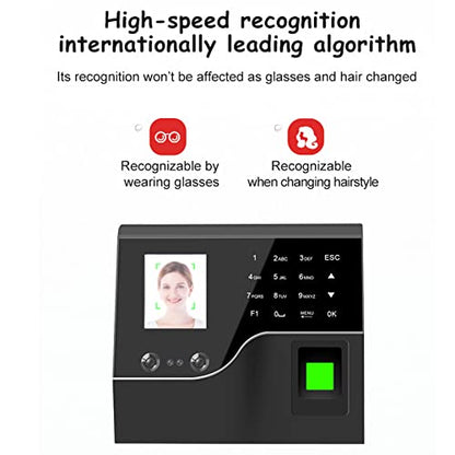 Time Clocks for Small Business,Clock in and Out Machine for Employees,Work Attendance Machine with Face Recognition,Fingerprint Scan,ID Card,for Employee Small Business